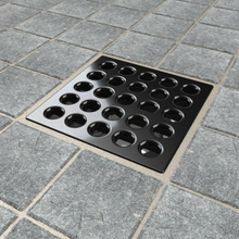 Load image into Gallery viewer, Ebbe E4403 Black Chrome Square Shower Drain
