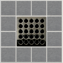 Load image into Gallery viewer, Ebbe E4403 Black Chrome Square Shower Drain