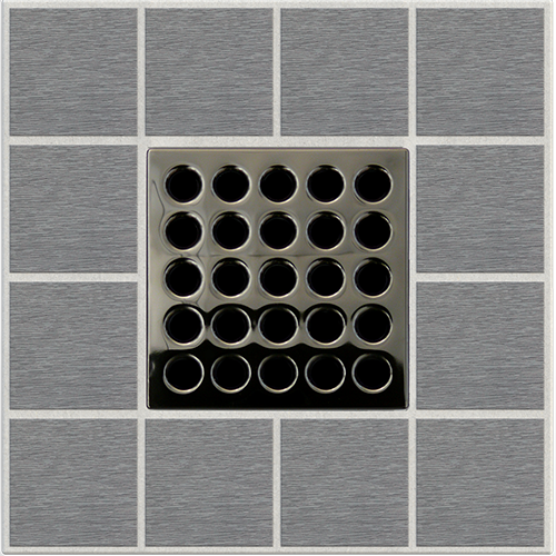 Ebbe E4403 Black Chrome Square Shower Drain