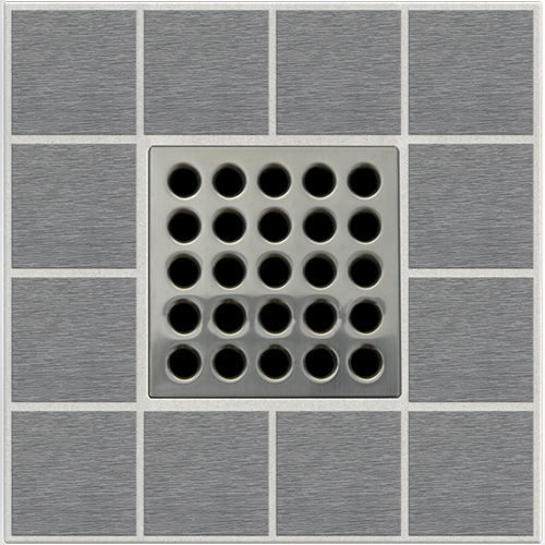 Ebbe E4404 Brushed Nickel Square Shower Drain