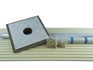 ClearPath Shower System 4' Drain Base And Drain Grate Kit