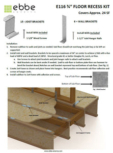 Ebbe Subfloor Recess Kit