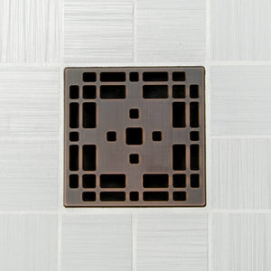 Ebbe E4801 Prairie Oil Rubbed Bronze Square Shower Drain