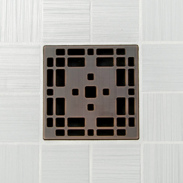 Ebbe E4801 Prairie Oil Rubbed Bronze Square Shower Drain