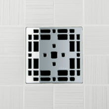 Load image into Gallery viewer, Ebbe E4801 Prairie Polished Chrome Square Shower Drain
