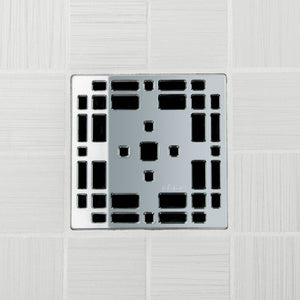 Ebbe E4801 Prairie Polished Chrome Square Shower Drain