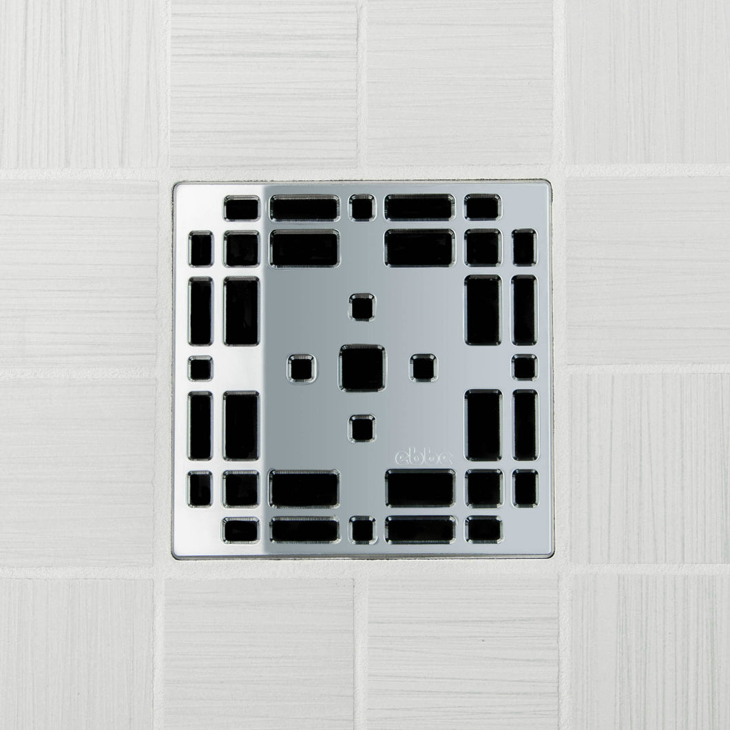 Ebbe E4801 Prairie Polished Chrome Square Shower Drain