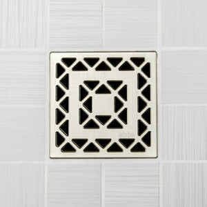 Ebbe E4802 Lattice Brushed Nickel Square Shower Drain