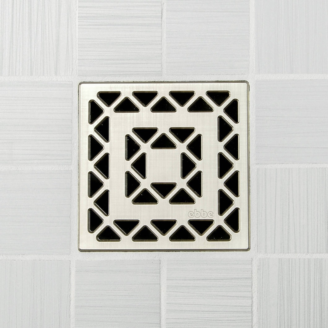 Ebbe E4802 Lattice Brushed Nickel Square Shower Drain