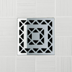 Ebbe E4802 Lattice Polished Chrome Square Shower Drain