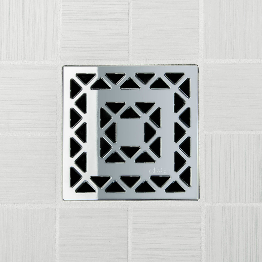 Ebbe E4802 Lattice Polished Chrome Square Shower Drain