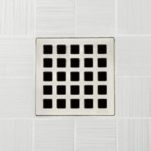 Ebbe E4803 Quadra Brushed Nickel Square Shower Drain