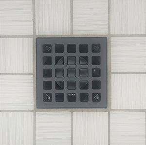 Ebbe E4803 Quadra Matte Black Square Shower Drain