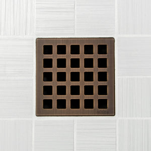 Ebbe E4803 Quadra Oil Rubbed Bronze Square Shower Drain