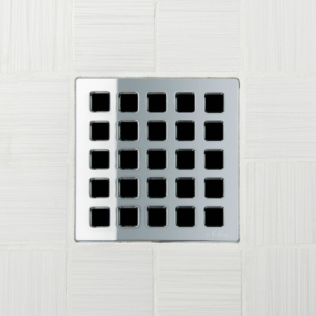 Ebbe E4803 Quadra Polished Chrome Square Shower Drain