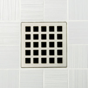 Ebbe E4803 Quadra Satin Nickel Square Shower Drain