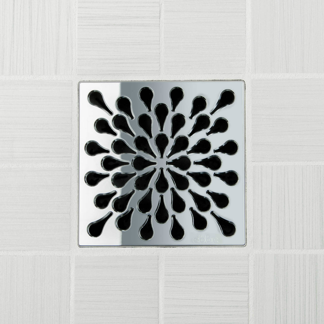 Ebbe E4805 Splash Polished Chrome Square Shower Drain