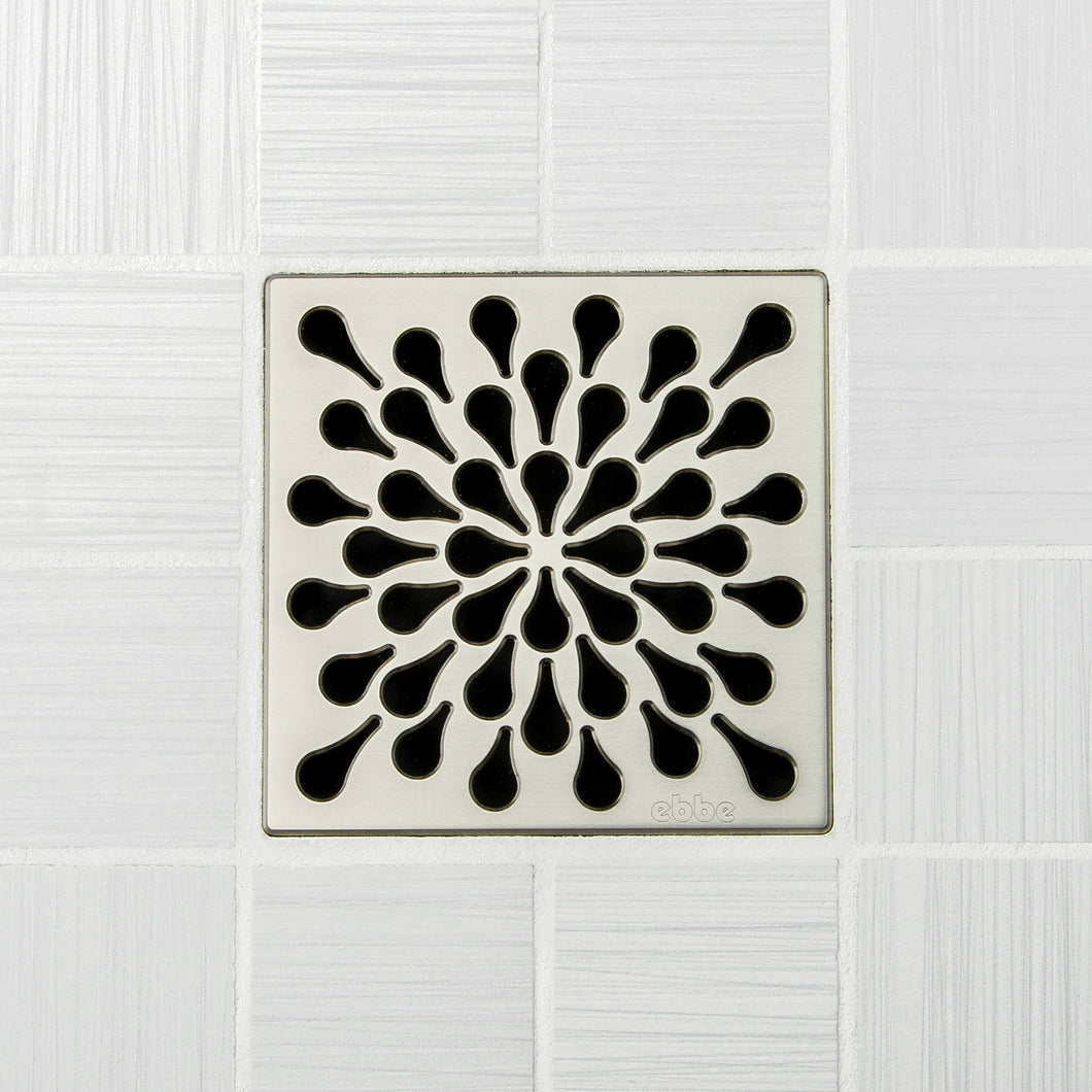 Ebbe E4805 Splash Satin Nickel Square Shower Drain