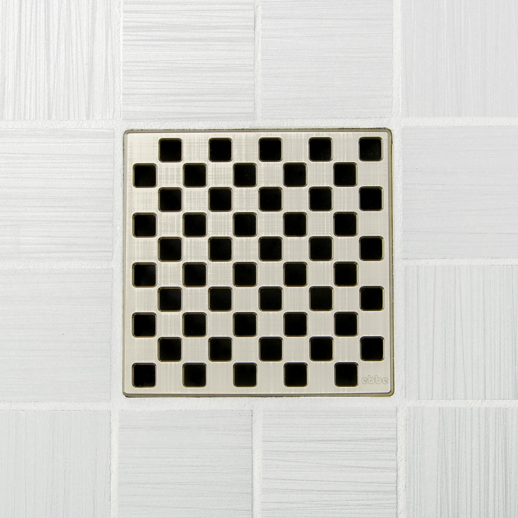 Ebbe E4807 Weave Brushed Nickel Square Shower Drain