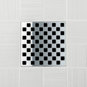 Ebbe E4807 Weave Polished Chrome Square Shower Drain