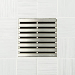 Ebbe E4811 Parallel Brushed Nickel Square Shower Drain