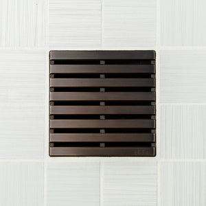 Ebbe E4811 Parallel Oil Rubbed Bronze Square Shower Drain