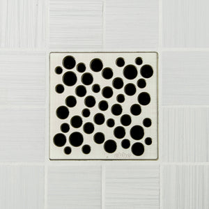 Ebbe E4812 Bubbles Brushed Nickel Square Shower Drain