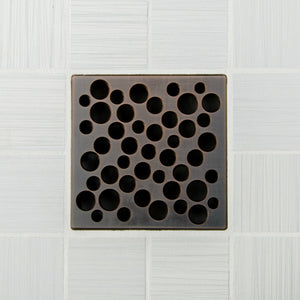 Ebbe E4812 Bubbles Oil Rubbed Bronze Square Shower Drain