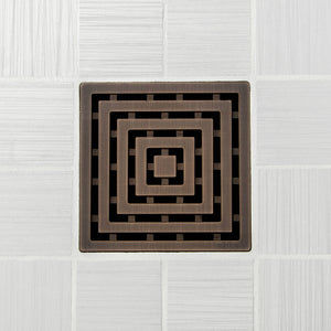 Ebbe E4815 Frames Oil Rubbed Bronze Square Shower Drain