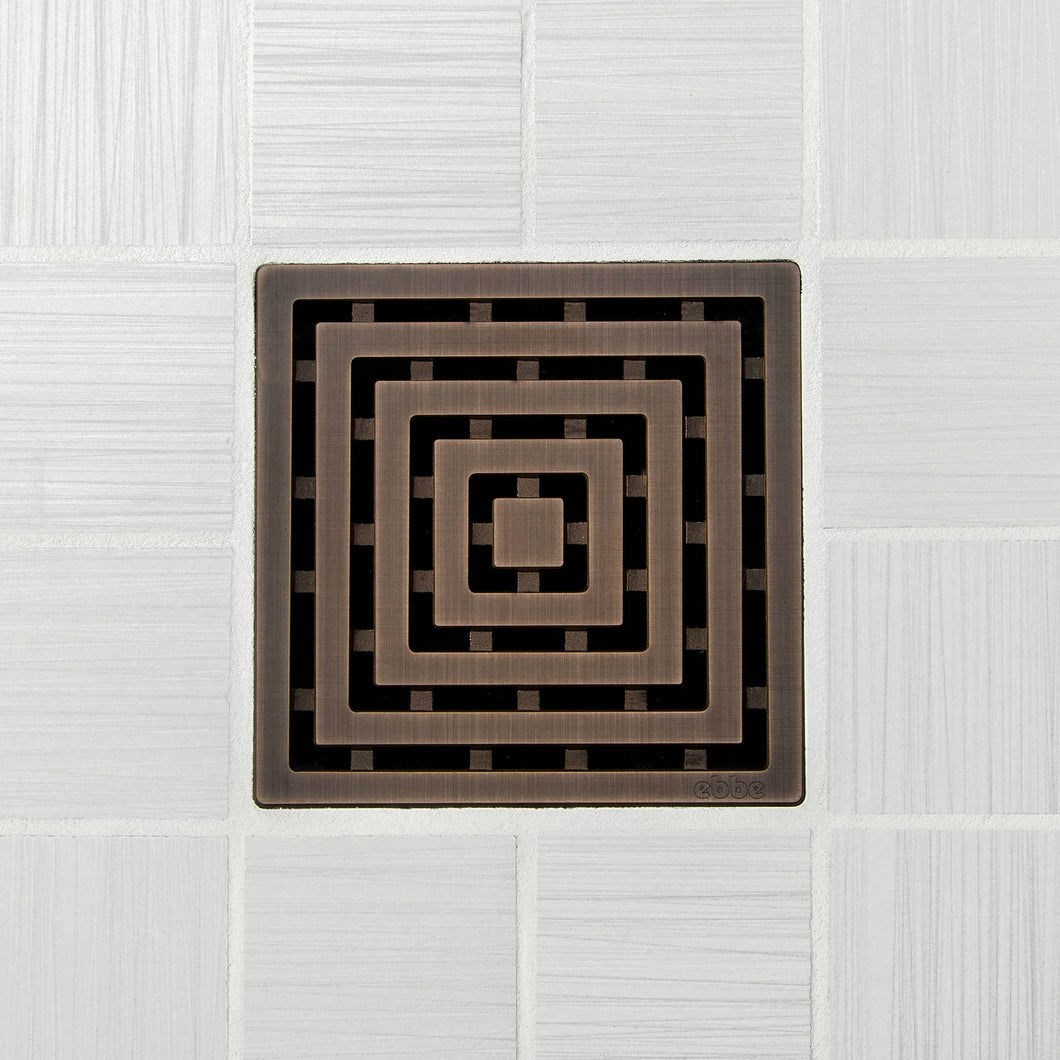 Ebbe E4815 Frames Oil Rubbed Bronze Square Shower Drain