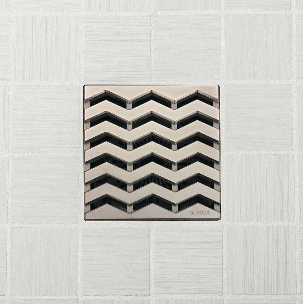 Ebbe E4816 Trend Brushed Nickel Square Shower Drain