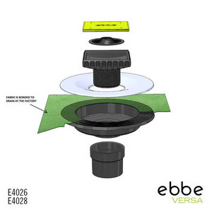 Ebbe Rough-in Adapter E4026 ebbe VERSA ABS Drain Kit