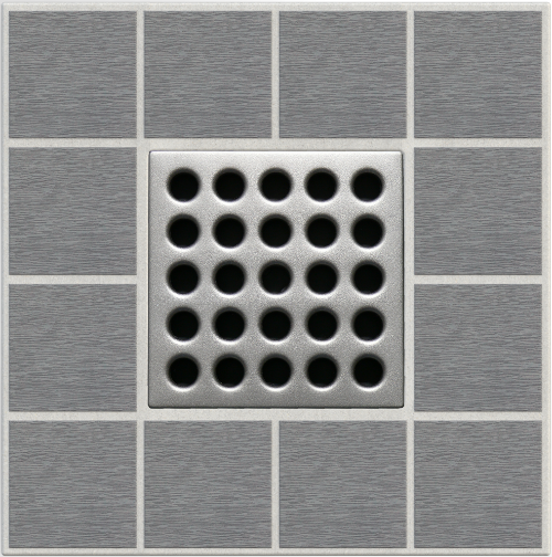 Ebbe E4410 Satin Nickel Square Shower Drain