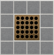 Load image into Gallery viewer, Ebbe E4408 Brushed Bronze Square Shower Drain
