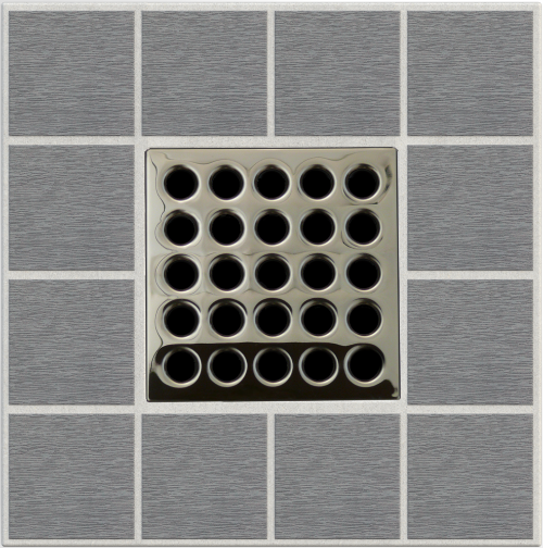 Ebbe E4409 Polished Nickel Square Shower Drain