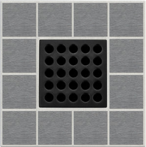 Ebbe E4411 Matte Black Square Shower Drain