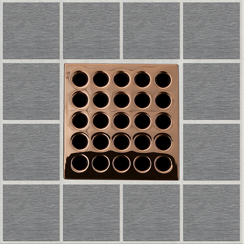 Ebbe E4406 Polished Copper Square Shower Drain