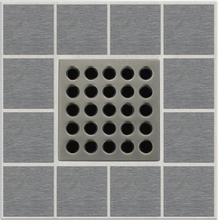 Load image into Gallery viewer, Ebbe E4405 Antique Pewter Square Shower Drain
