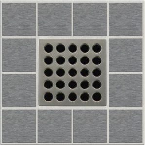 Ebbe E4405 Antique Pewter Square Shower Drain